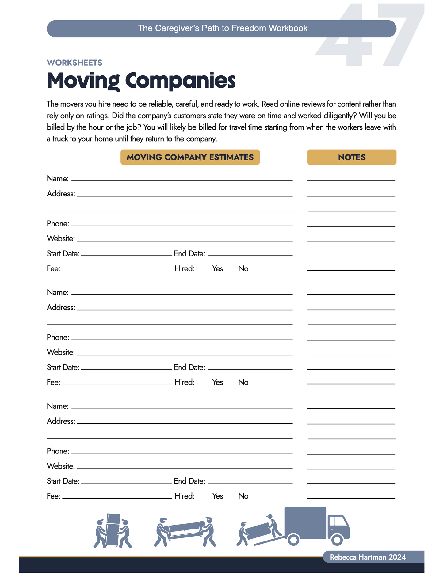 The Caregiver's Path to Freedom Workbook - PDF download