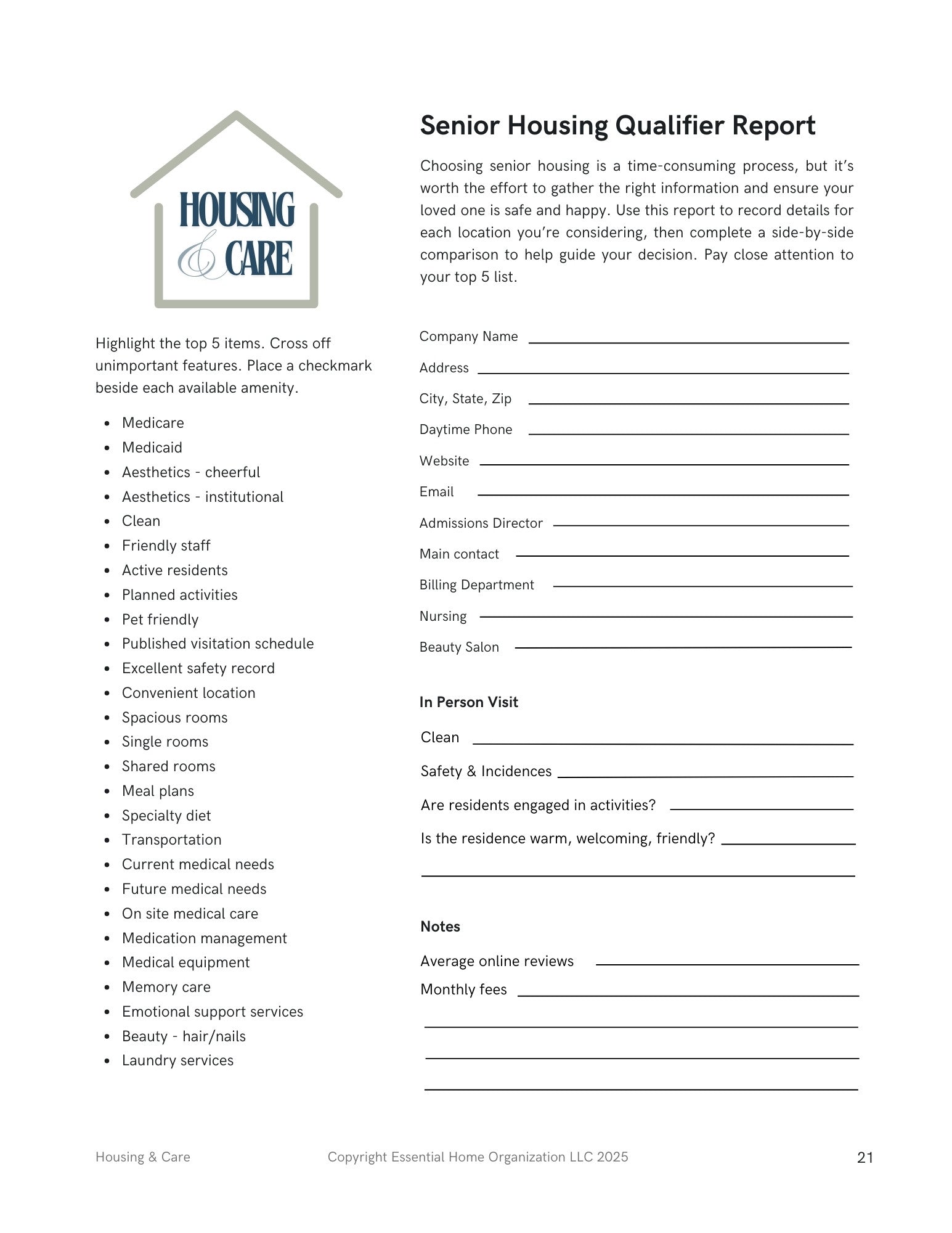 The Caregiver's Path to FREEDOM Eight Week Senior Program