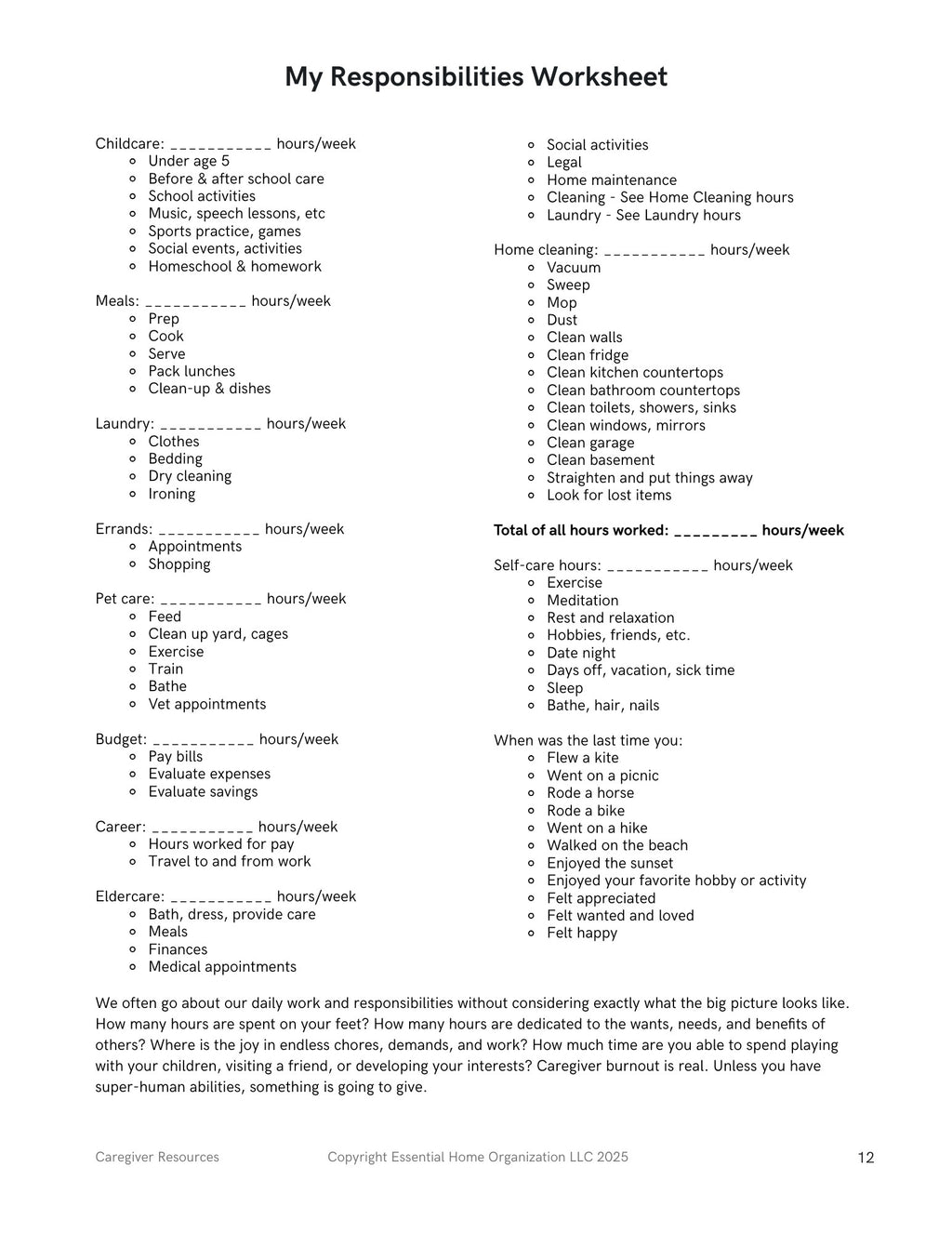 The Caregiver's Path to FREEDOM Eight Week Senior Program