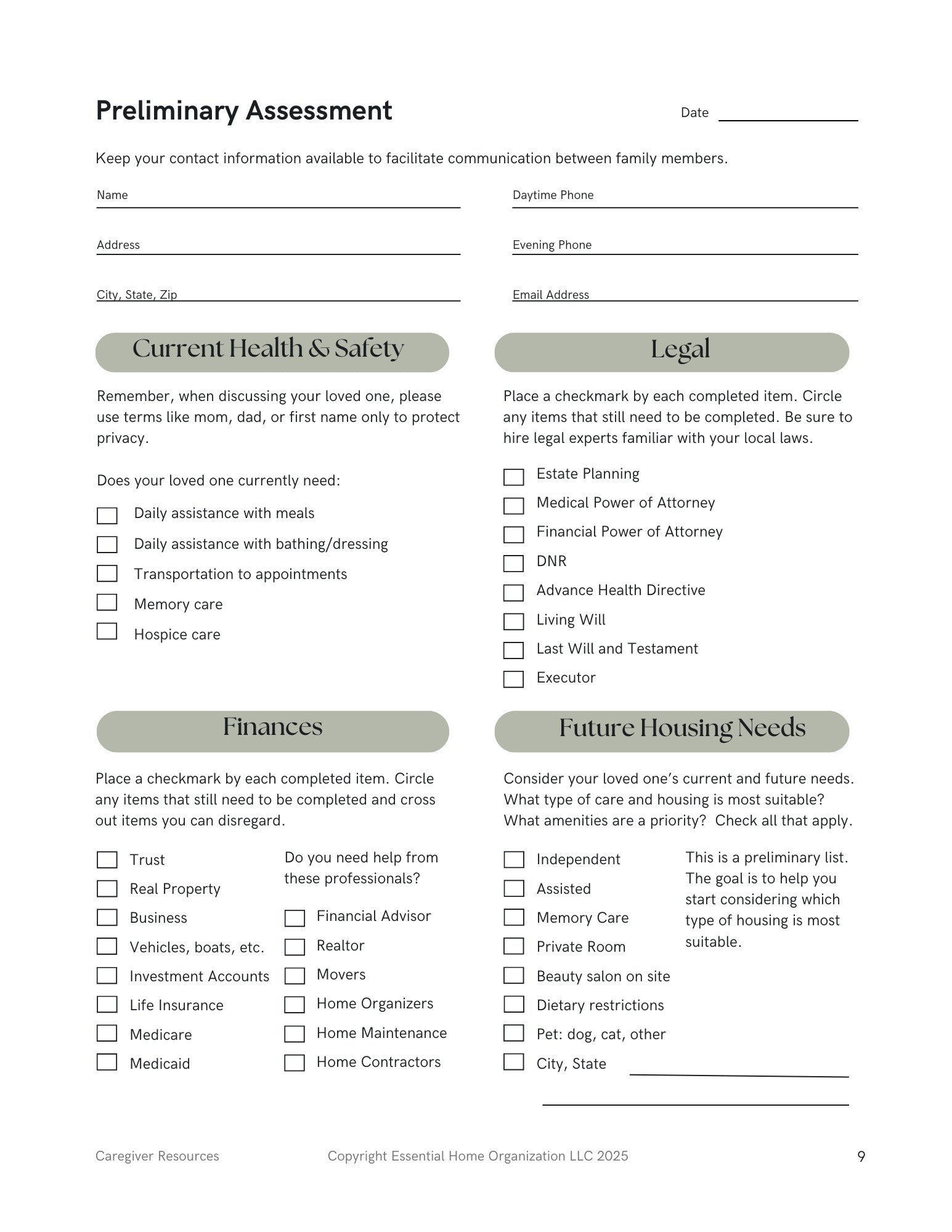 The Caregiver's Path to FREEDOM Eight Week Senior Program