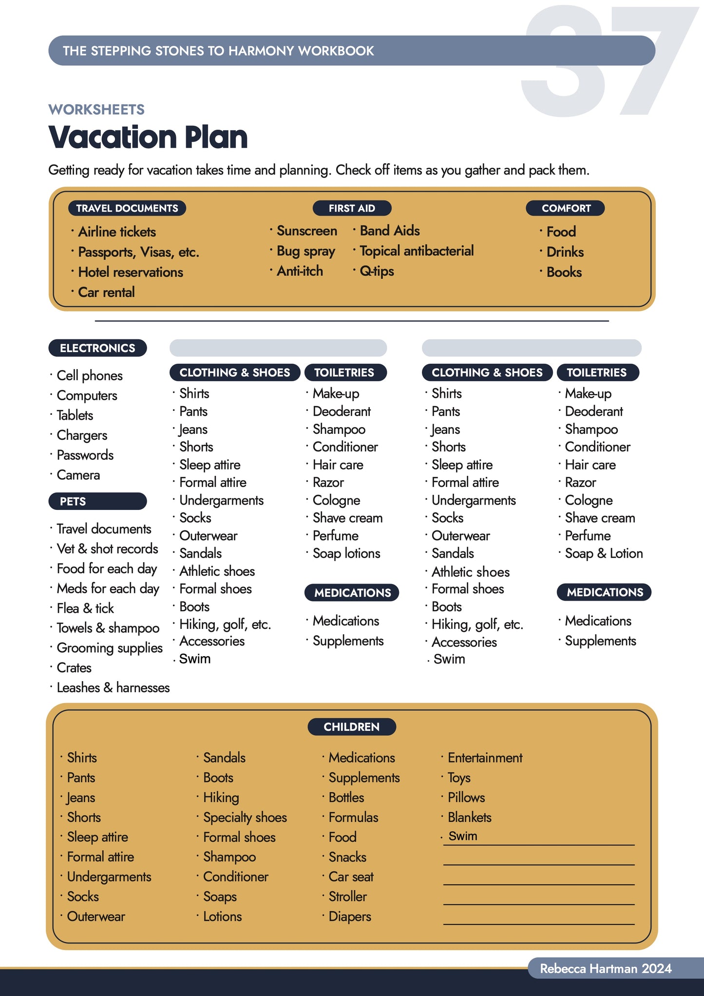 E-Book Organization Worksheets